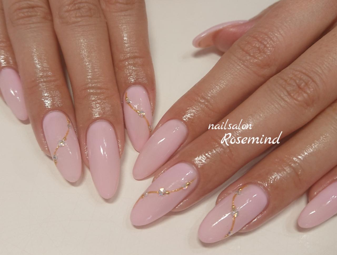 ワンカラーネイル 春ネイル ピンクネイル 入学式ネイル シンプルネイル 阿南市ネイルサロン ローズマインド Nail Salon Rosemind